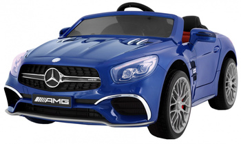 Auto na akumulator Mercedes AMG SL65  lakier niebieski + Pilot + Bagażnik + Regulacja siedzenia + MP3 LED + Wolny Start