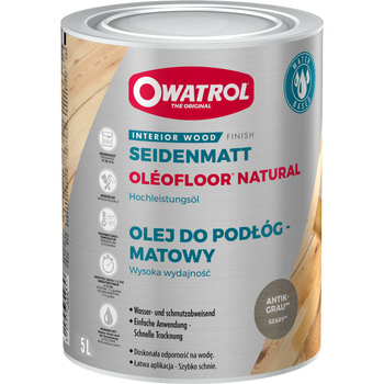 OWATROL Oleofloor Natural - wodny olej do drewna na podłogi szary 5L