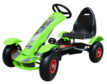 Duży Gokart pompowane koła zielony - F618.ZIE