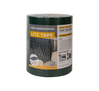 THERMOPLAST Taśma ogrodzeniowa Lite Tape 19cmx35 m RAL6005 + 20 szt klipsów