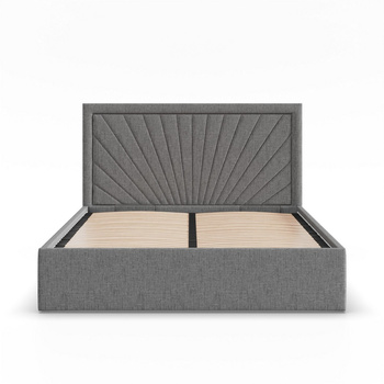 ADAMS Łóżko stelażowe VASTO 140x200 cm z metalowym podnoszonym stelażem - HUGO grafit