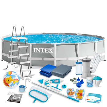 INTEX 26724 Basen ogrodowy stelażowy 457 x 107 cm zestaw 21w1