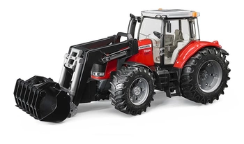 BRUDER 03047 Traktor Massey Ferguson 7600 z ładowarka czołową