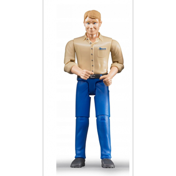 BRUDER Figurka mężczyzny białego w niebieskich dżinsach 60006