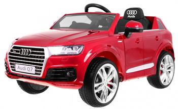 Audi Q7 Quattro S-Line na akumulator czerwony + Pilot + Wolny Start + EVA + Radio MP3