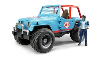 BRUDER 02541 Jeep Cross Country Racer niebieski z figurką rajdowca