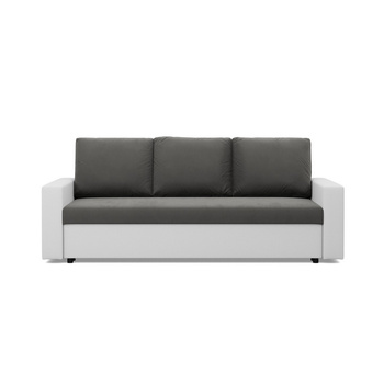 ADAMS LUNA Kanapa rozkładana sprężyna bonell - szary + biały