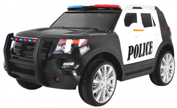 Pojazd na akumulator  SUV Police dla dzieci + syreny + światła + megafon