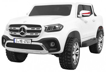 Mercedes Benz X-Class dla dzieci Biały + Pilot + Napęd 4x4 + MP4 + Bagażnik + LED + EVA