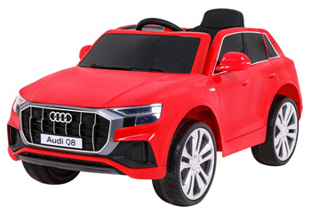 Audi Q8 Lift na akumulator dla dzieci czerwony + pilot + EVA + wolny start + MP3 USB + LED