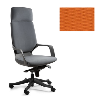 UNIQUE Fotel biurowy APOLLO - czarny/ tkanina BL405 MANDARIN