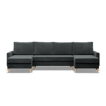 ADAMS Narożnik BLANK U rozkładany, sprężyny  bonell - ciemny szary