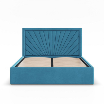 ADAMS Łóżko stelażowe VASTO 160x200 cm z drewniany stelaż -  TRINITY Azur