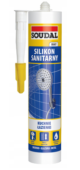 SOUDAL Silikon sanitarny 280 ml szary