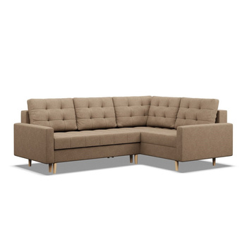 ADAMS Narożnik ELMA LO rozkładany ze sprężynami bonell - beżowy