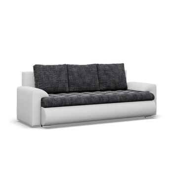 ADAMS Kanapa FORESTA rozkładana LAWA 17 + REAL 17 - ciemny szary + biały