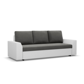 ADAMS Kanapa LUGO rozkładana, sprężyny bonell - szary + biały