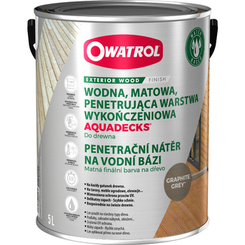 OWATROL AQUADECKS - saturator do wszystkich gatunków drewna GREY 1L