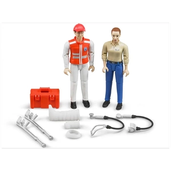 BRUDER Zestaw 2 figurek z akcesoriami medyczno ambulansowymi 62710