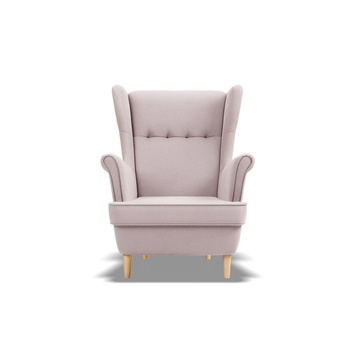 ADAMS Fotel Uszak VELO - pudrowy róż
