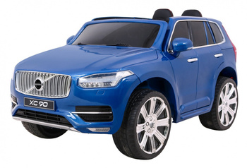 Volvo XC90 na akumulator dla dzieci lakier niebieski + Pilot + Bagażnik + EVA + Wolny Start + Radio MP3 + LED