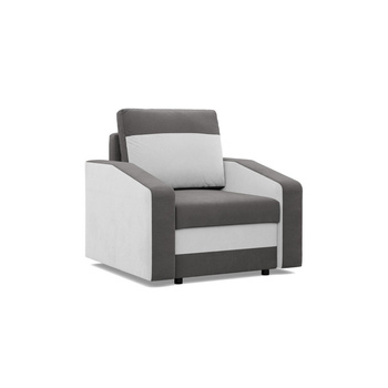 ADAMS Fotel ORION z pianki poliuretanowej  szaro - biały