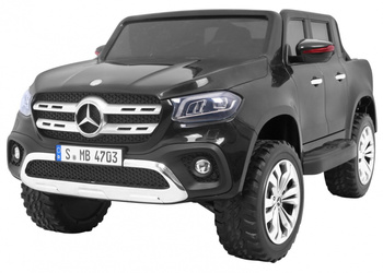 Mercedes Benz X-Class dla dzieci Czarny + Pilot + Napęd 4x4 + MP4 + Bagażnik + LED + EVA