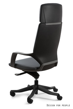 UNIQUE Fotel biurowy APOLLO - czarny / tkanina BL403 BURGUNDY