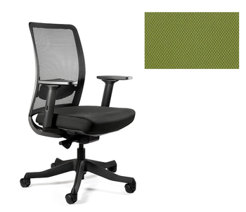 UNIQUE Fotel biurowy ANGGUN M - szara siatka/ tkanina BL411 OLIVE
