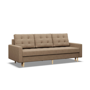 ADAMS Kanapa ELMA z funkcją spania ze sprężynami bonell - beżowy / piaskowy