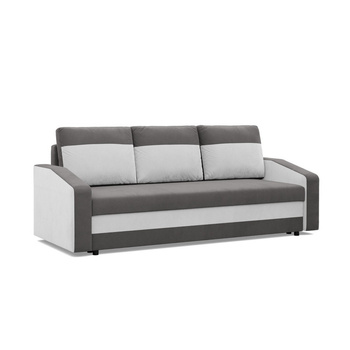 ADAMS Kanapa ORION rozkładana, sprężyny bonellowe szaro - biały