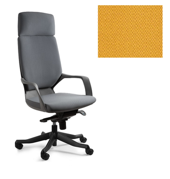 UNIQUE Fotel biurowy APOLLO - czarny/ tkanina BL404 HONEY