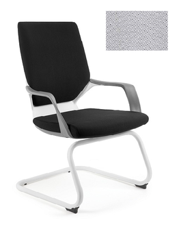 UNIQUE Krzesło biurowe APOLLO SKID - biały / tkanina BL416 SNOWY