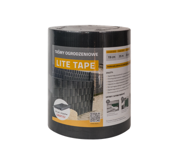 THERMOPLAST Taśma ogrodzeniowa Lite Tape 19cm x 35 m RAL7016 + 20 szt klipsów