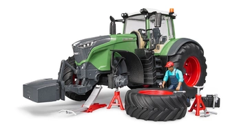 BRUDER 04041 Traktor Fendt 1050 Vario z figurką mechanika i narzędziami warsztatowymi