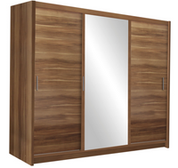 Szafa Monako 250x61x215 cm śliwa / lustro