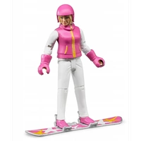 BRUDER Figurka kobiety na snowboardzie 60420