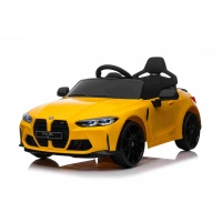 Pojazd na akumulator BMW M4 żółty dla dzieci