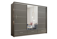 Szafa Marsylia 250 Mat grafit /lustro